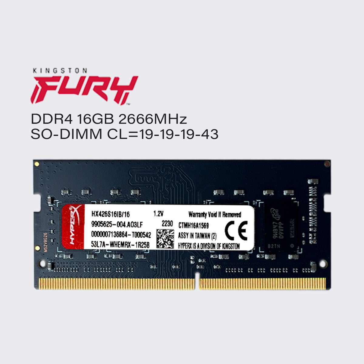 Kingston Fury DDR4 16 GB 8 GB 4 GB 2666 MHz Hyperx Laptop-Speicher SoDIMM-RAM PC4 21300 1,2 V