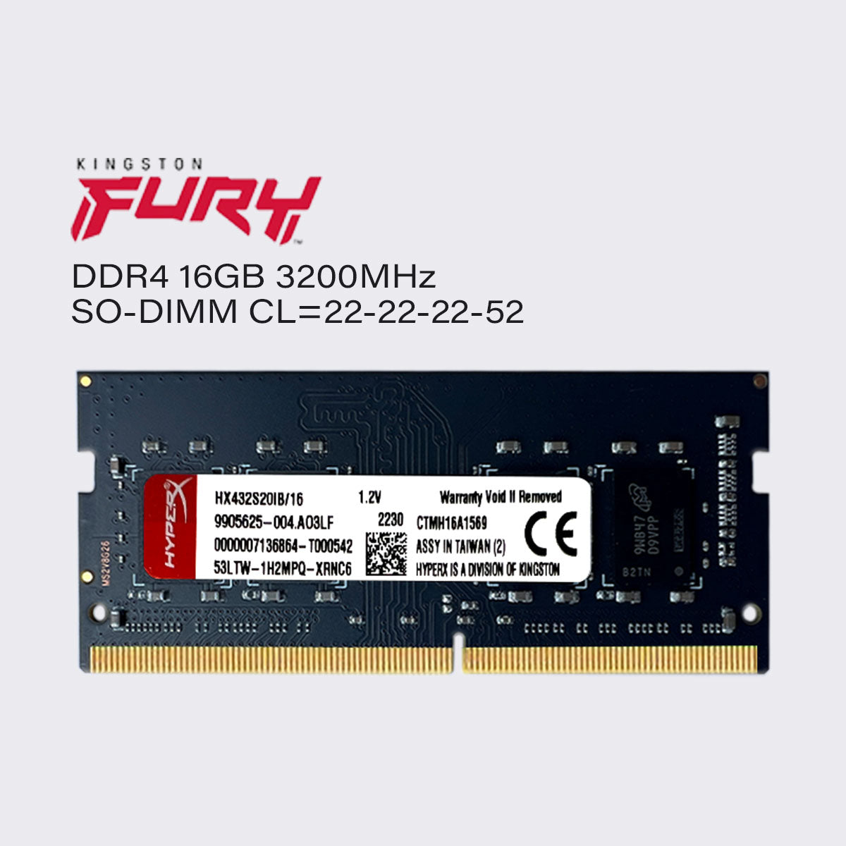 Kingston Fury DDR4 32 GB 16 GB 8 GB 3200 MHz Hyperx Laptop-Speicher SoDIMM RAM PC4 25600 1,2 V