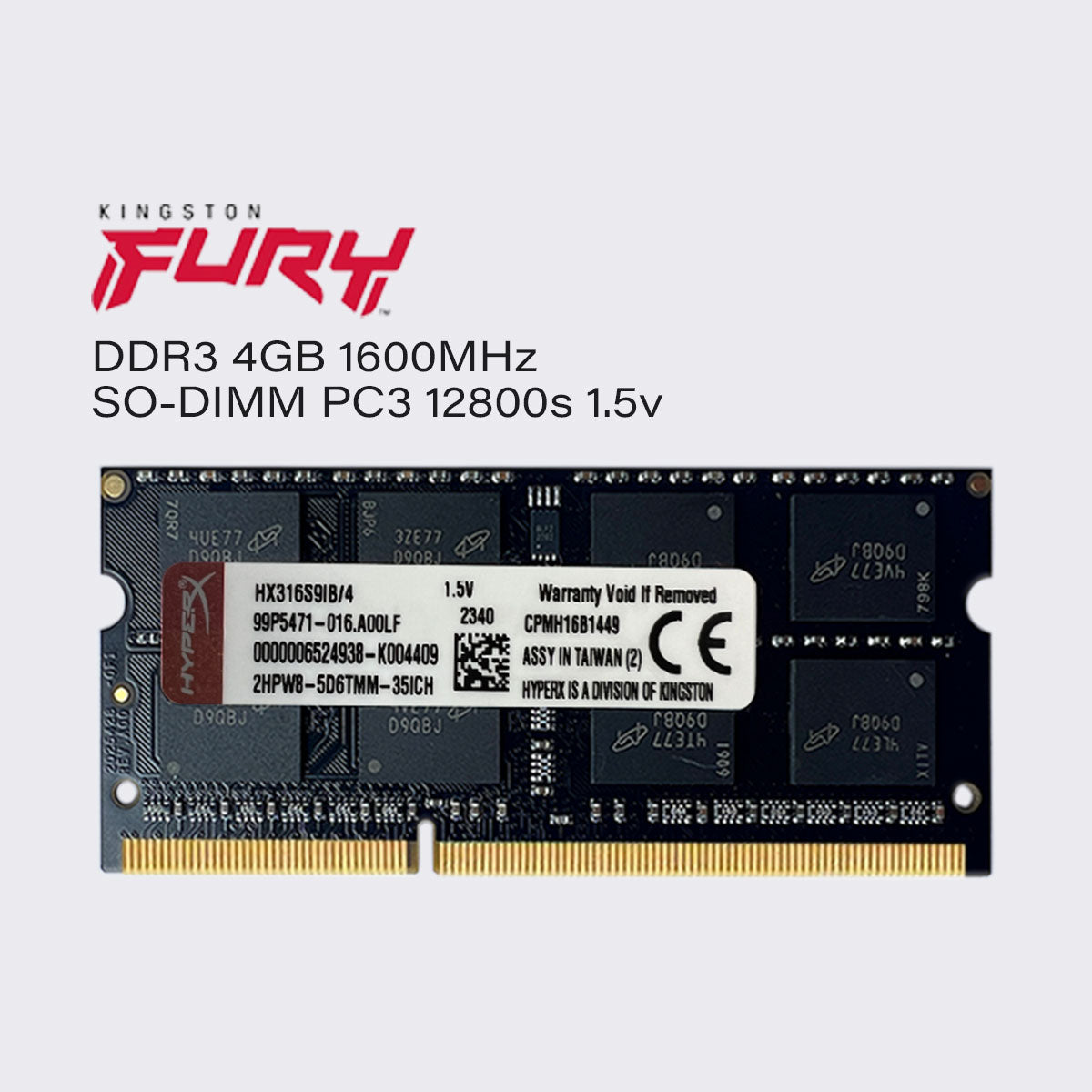 Kingston FURY DDR3 8 GB 4 GB 1600 MHz Hyperx Laptop-Speicher SoDIMM RAM PC3 12800 1,5 V