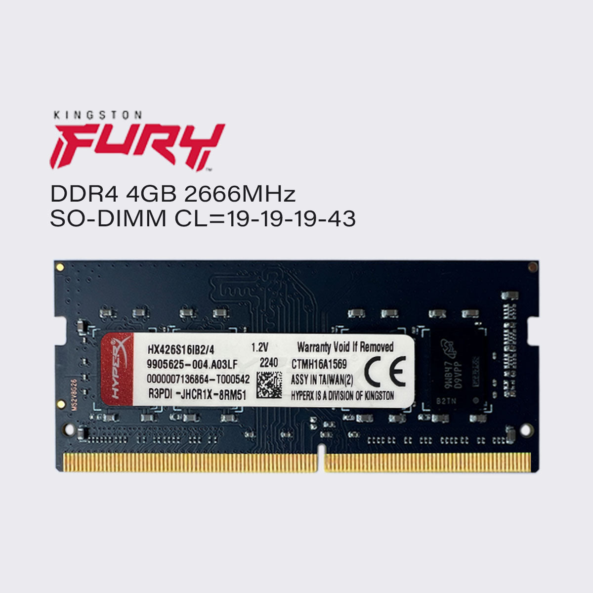 Kingston Fury DDR4 16 GB 8 GB 4 GB 2666 MHz Hyperx Laptop-Speicher SoDIMM-RAM PC4 21300 1,2 V