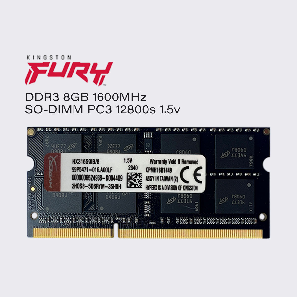 Kingston FURY DDR3 8 GB 4 GB 1600 MHz Hyperx Laptop-Speicher SoDIMM RAM PC3 12800 1,5 V
