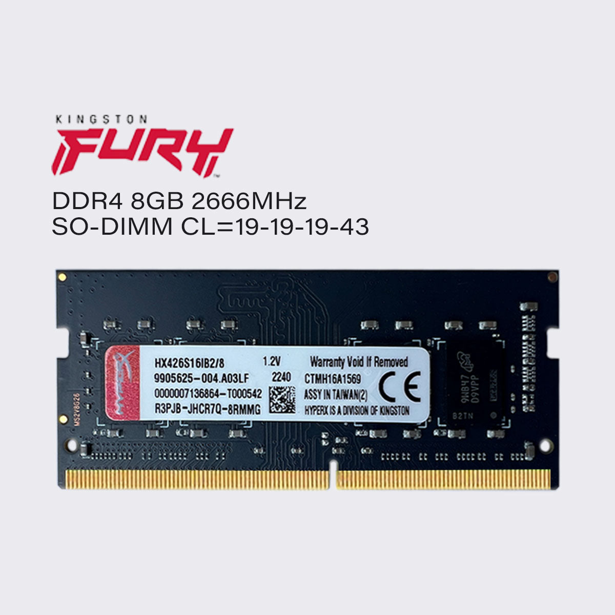 Kingston Fury DDR4 16 GB 8 GB 4 GB 2666 MHz Hyperx Laptop-Speicher SoDIMM-RAM PC4 21300 1,2 V