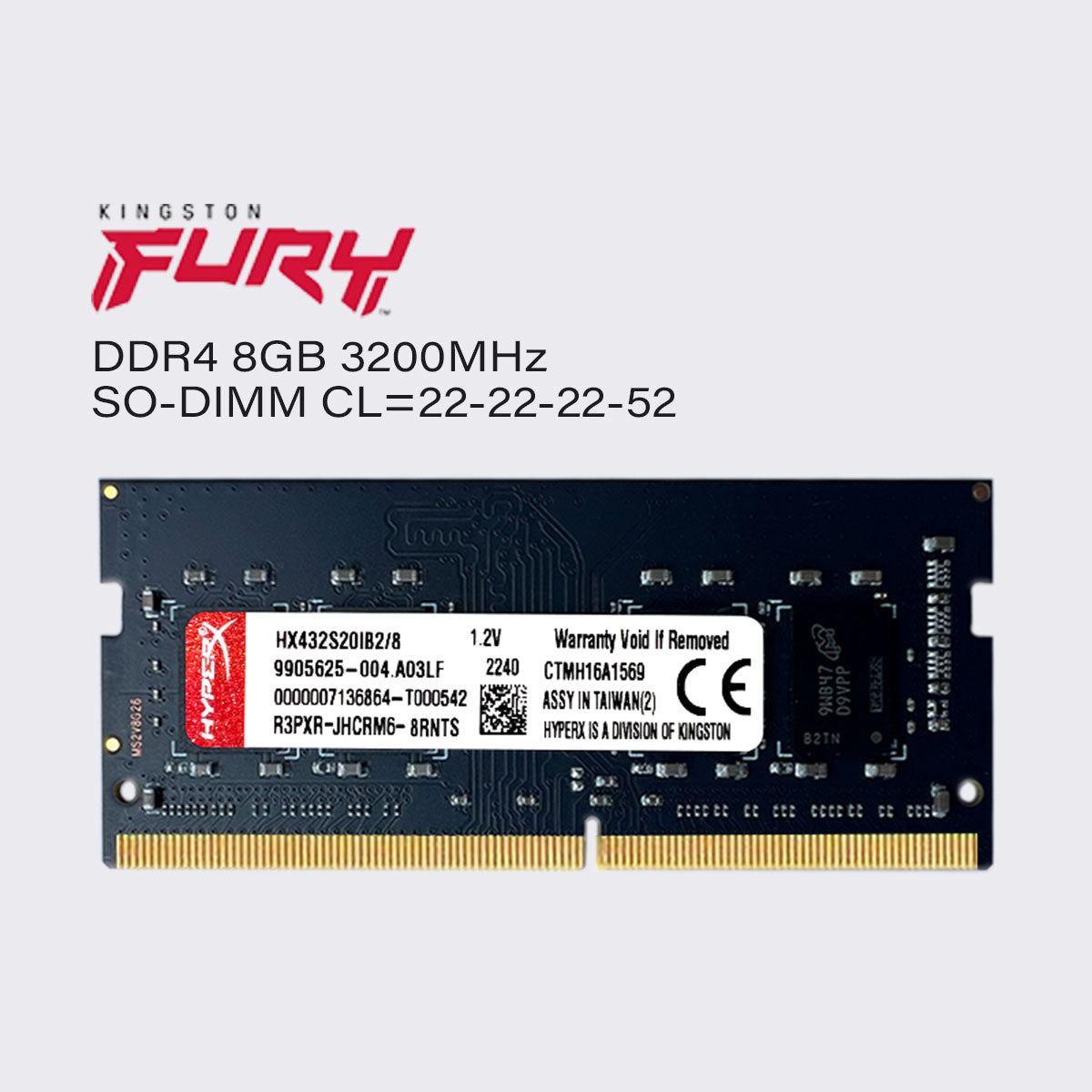 Kingston Fury DDR4 32 GB 16 GB 8 GB 3200 MHz Hyperx Laptop-Speicher SoDIMM RAM PC4 25600 1,2 V