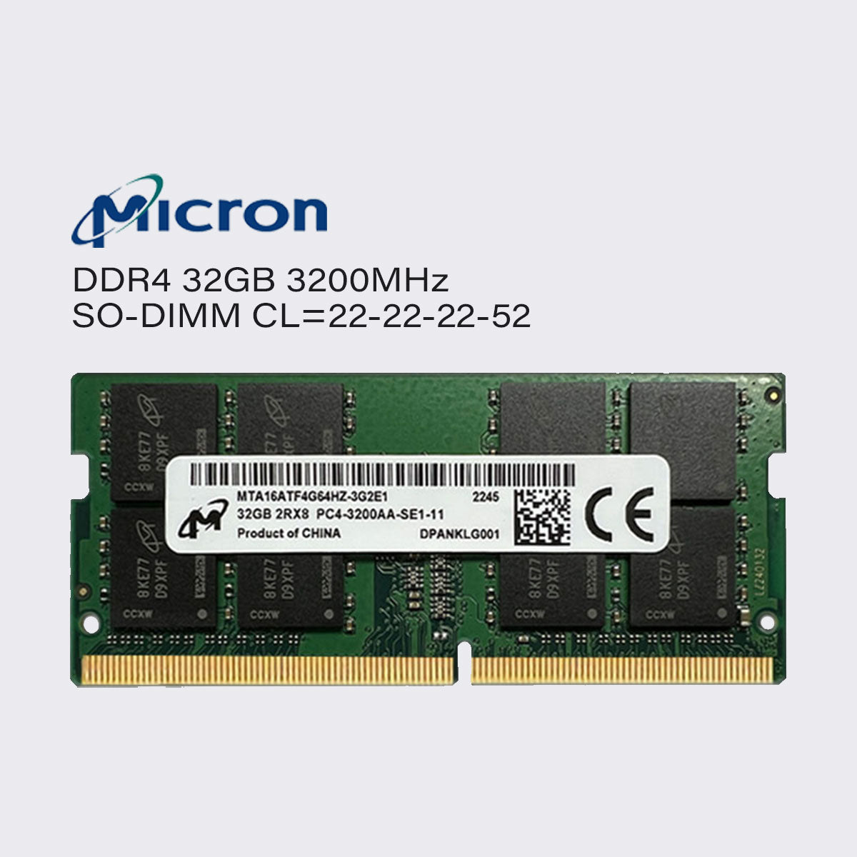 micron ddr4 32gb 16gb 8gb 4gb 3200mhz laptop memory sodimm ram pc4 25600 1.2v