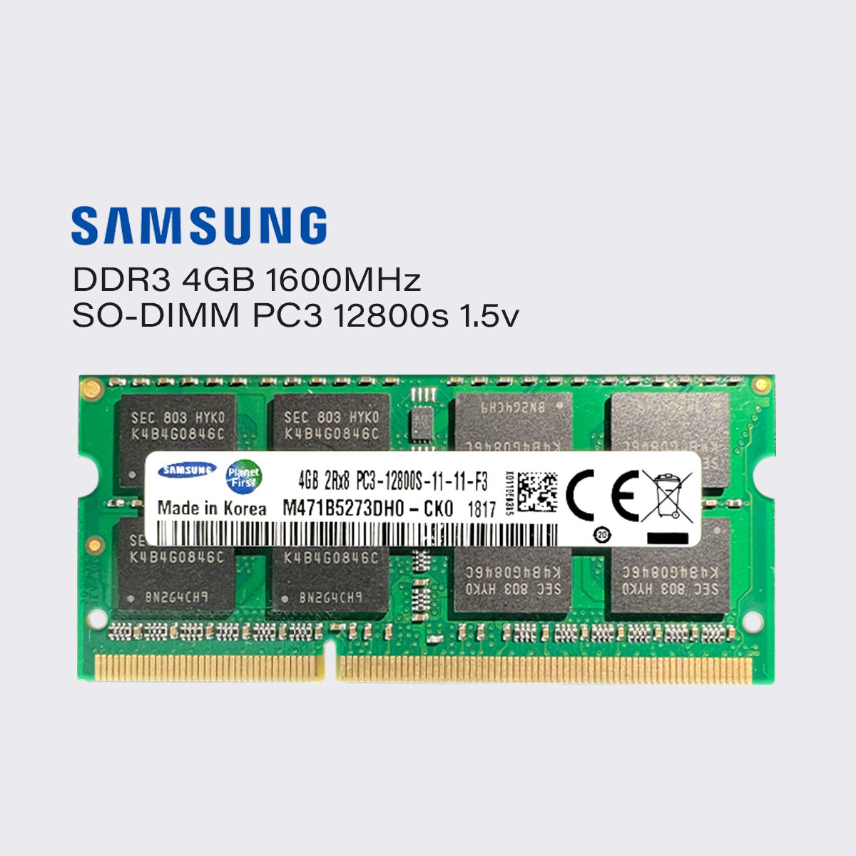 Samsung DDR3 8 GB 4 GB 1600 MHz Laptop-Speicher SoDimm-RAM PC3 12800 1,5 V