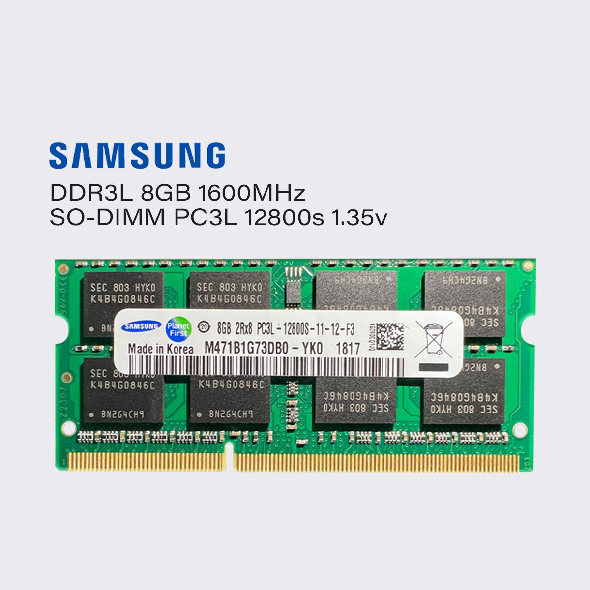 samsung ddr3l 8gb 4gb 1600mhz laptop memory sodimm ram pc3l 12800 1.35v