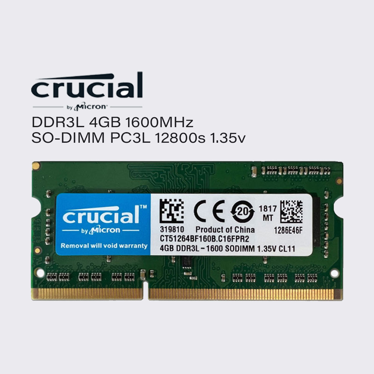 Crucial DDR3L 8 GB 4 GB 1600 MHz Laptop-Speicher Sodimm-RAM PC3L 12800 1,35 V