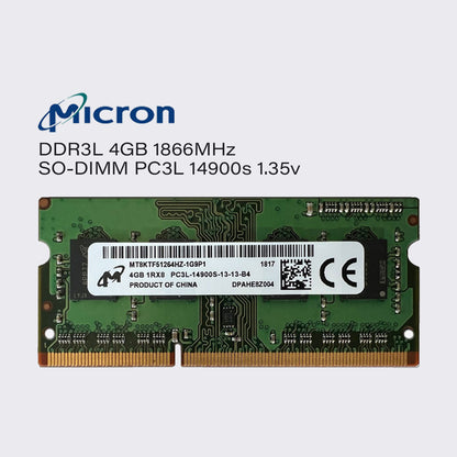 micron ddr3l 8gb 4gb 1866mhz laptop memory sodimm ram pc3l 14900 1.35v