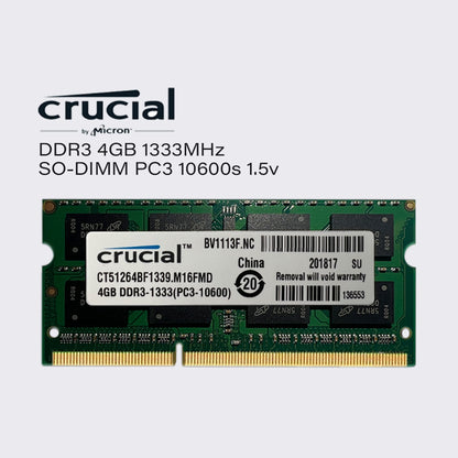 Crucial DDR3 8 GB 4 GB 1333 MHz Laptop-Speicher Sodimm-RAM PC3 10600 1,5 V 