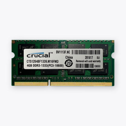 Crucial DDR3 8 GB 4 GB 1333 MHz Laptop-Speicher Sodimm-RAM PC3 10600 1,5 V 