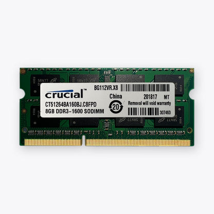 Crucial DDR3 8 GB 4 GB 1600 MHz Laptop-Speicher SoDIMM RAM PC3 12800 1,5 V 